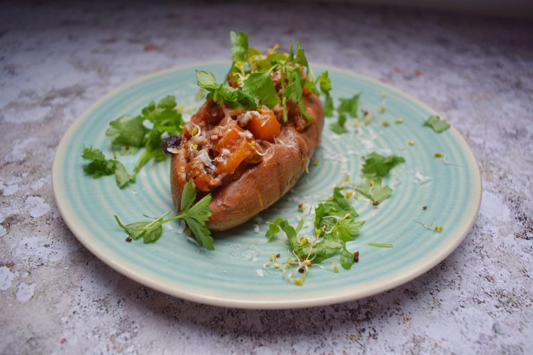 Bolognese Stuffed Sweet Potatoes