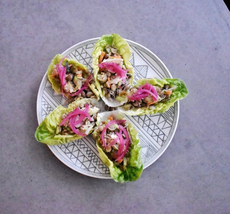 Lentil lettuce wraps